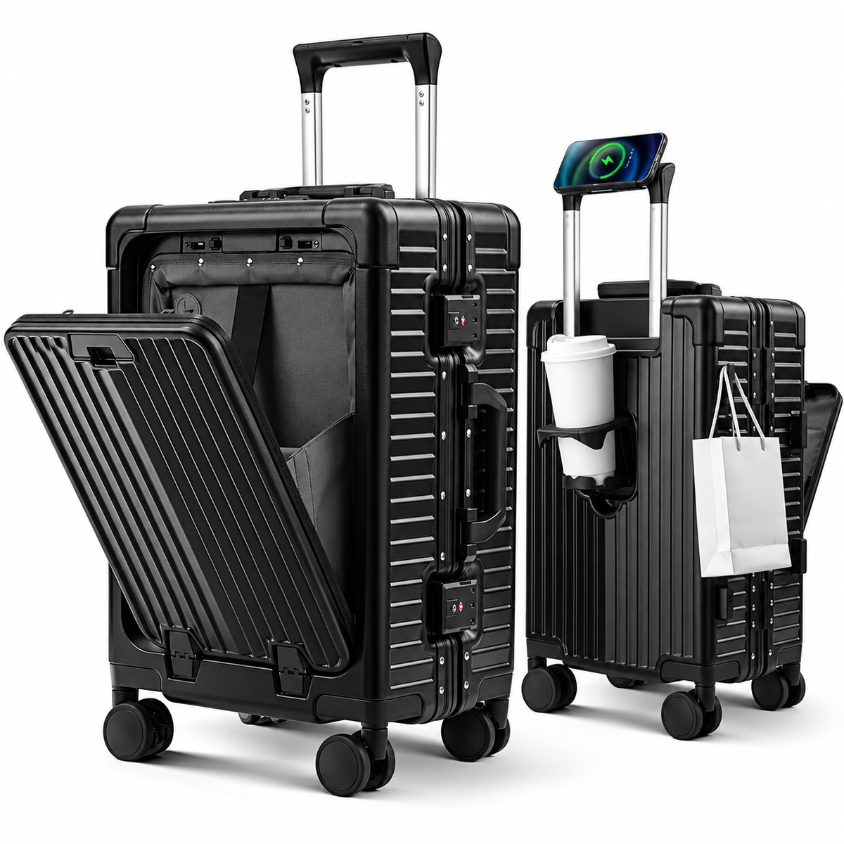 AeroVault™ – Smart Aluminum-Frame Carry-On