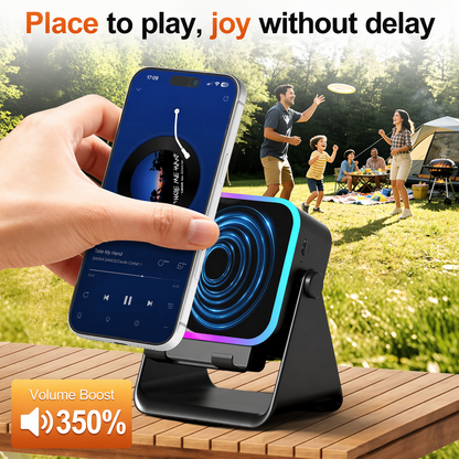 5-in-1 Phone Stand Speaker with RGB Light & Bluetooth