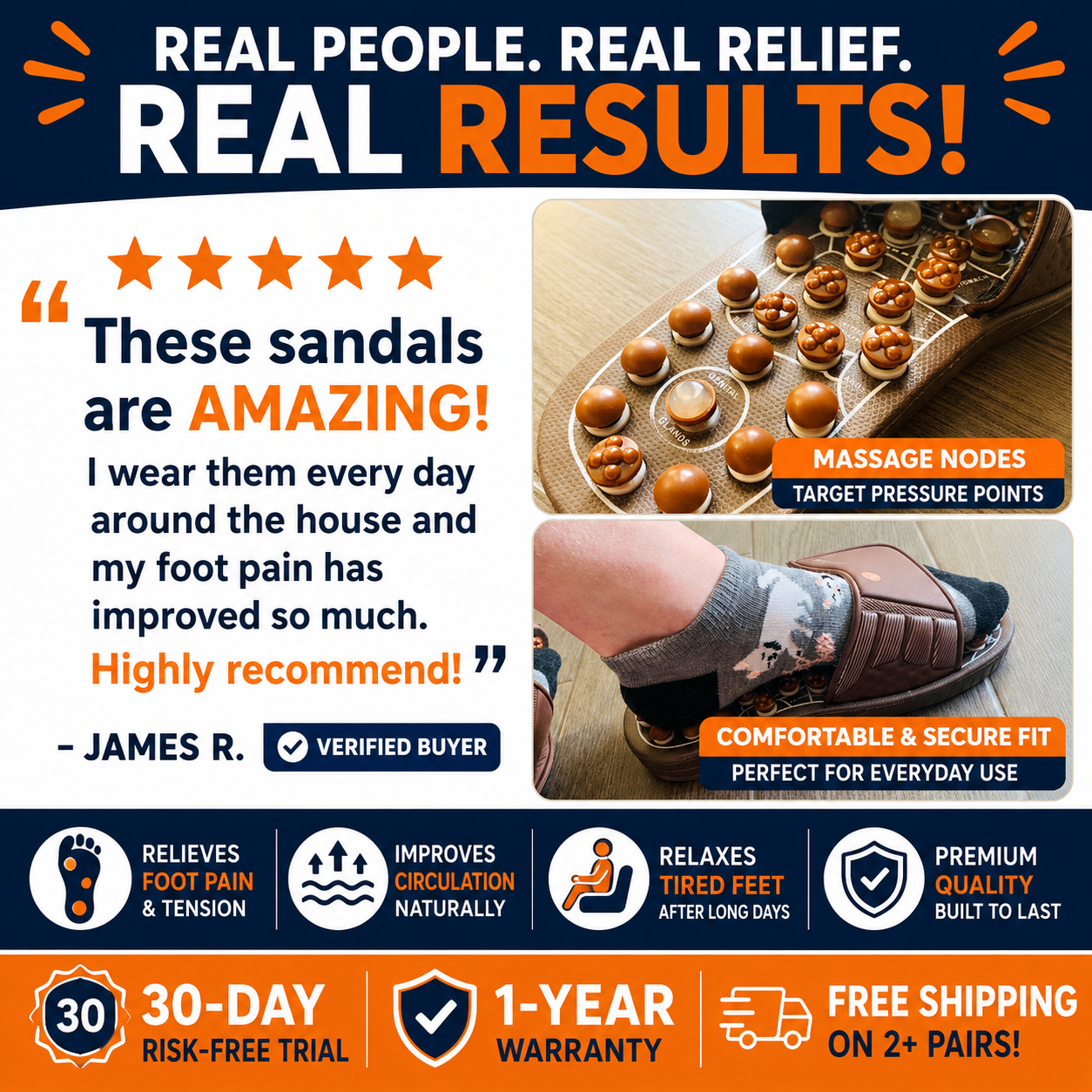 SoleRelief™ Acupressure Sandals