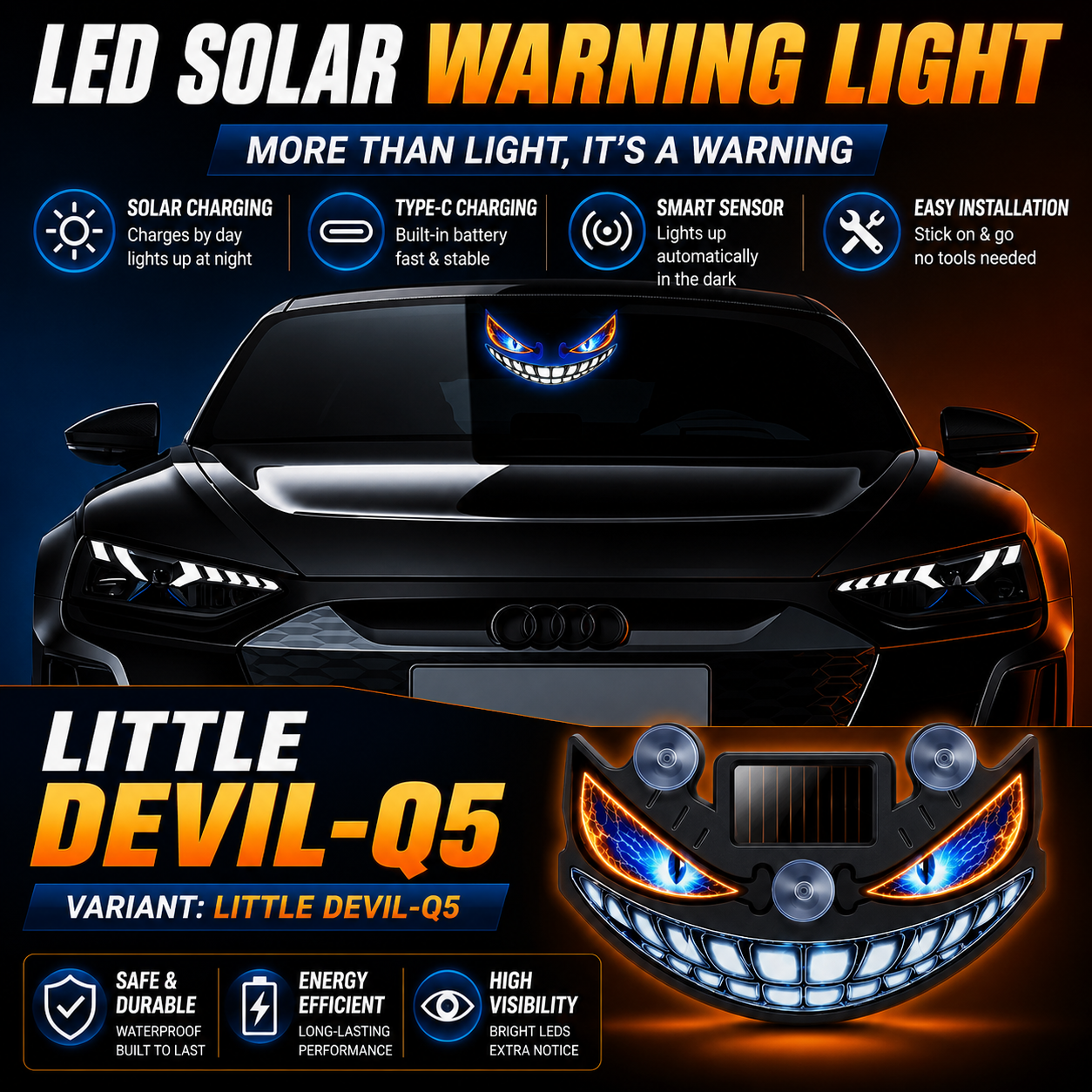 DevilGlow™ Solar LED Car Light