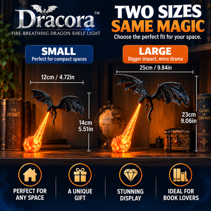 Dracora™ – Fire-Breathing Dragon Shelf Ligh