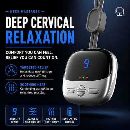 NeckEase™ Pro – EMS Heat Therapy Neck Massager