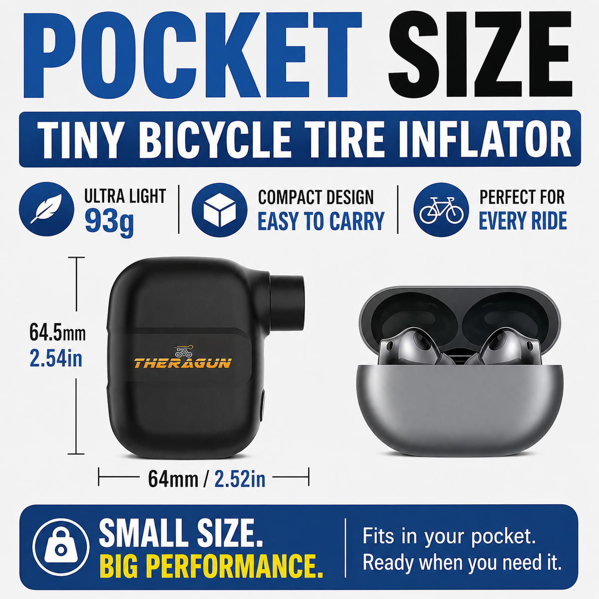 AirBolt™ Pocket Electric Bike Inflator