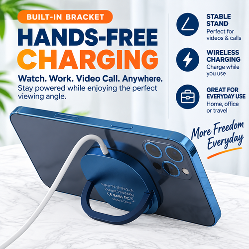 GripCharge™ – Magnetic Wireless Charger & Phone Grip
