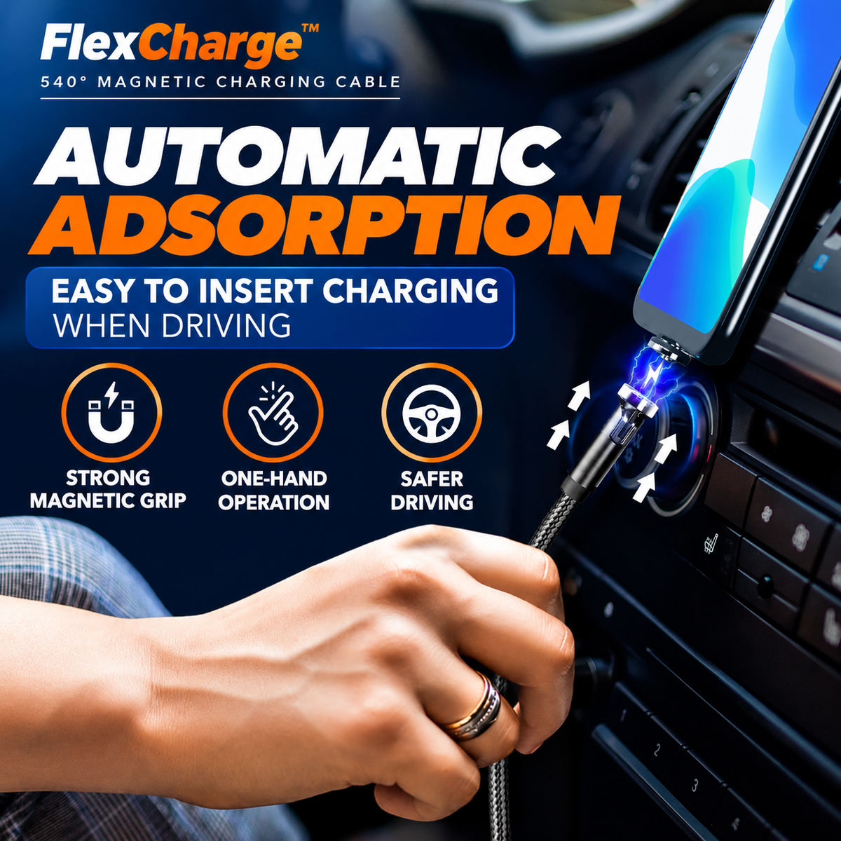 FlexCharge™ – 540° Magnetic Charging Cable