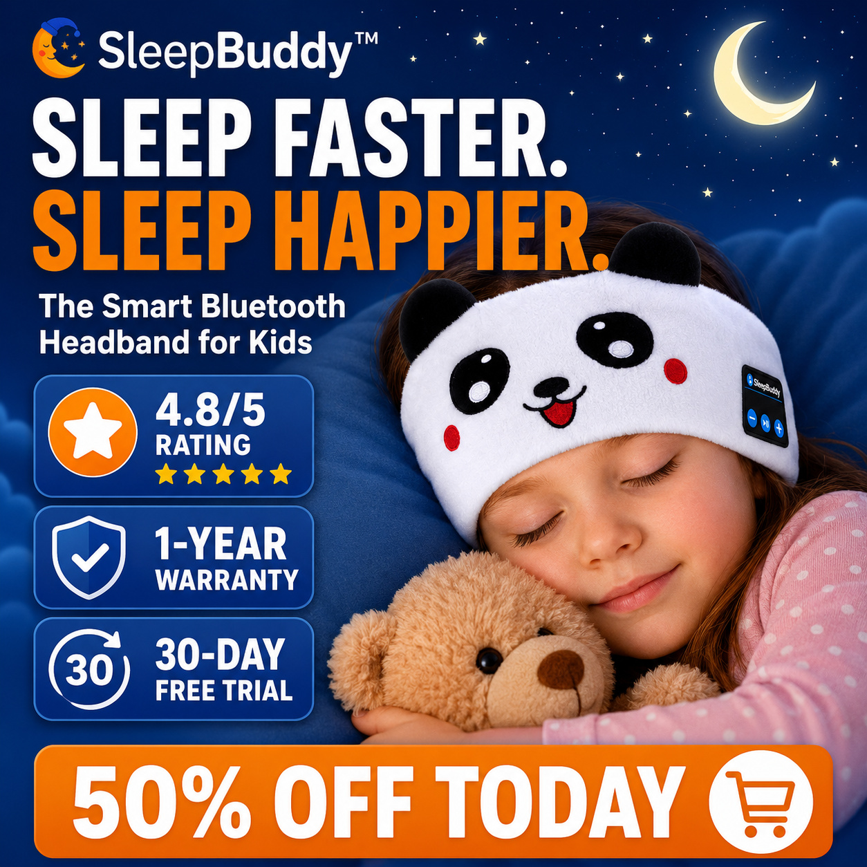 SleepBuddy™ Bluetooth Headband