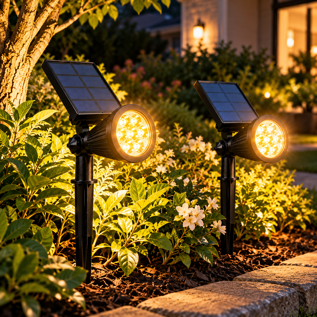 LumiDuo™ – 2-Pack Solar Landscape Spotlights