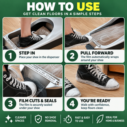 SoleGuard™ – Automatic Shoe Film Dispenser.
