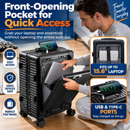 AeroVault™ – Smart Aluminum-Frame Carry-On