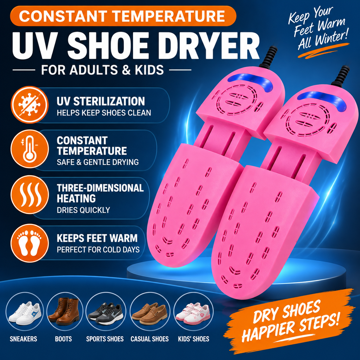 DryGuard™ – Shoe Dryer & Deodorizing System