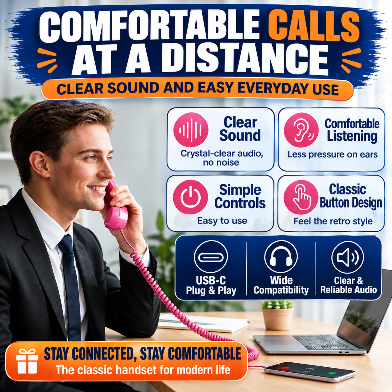 RetroTalk™ Vintage Handset