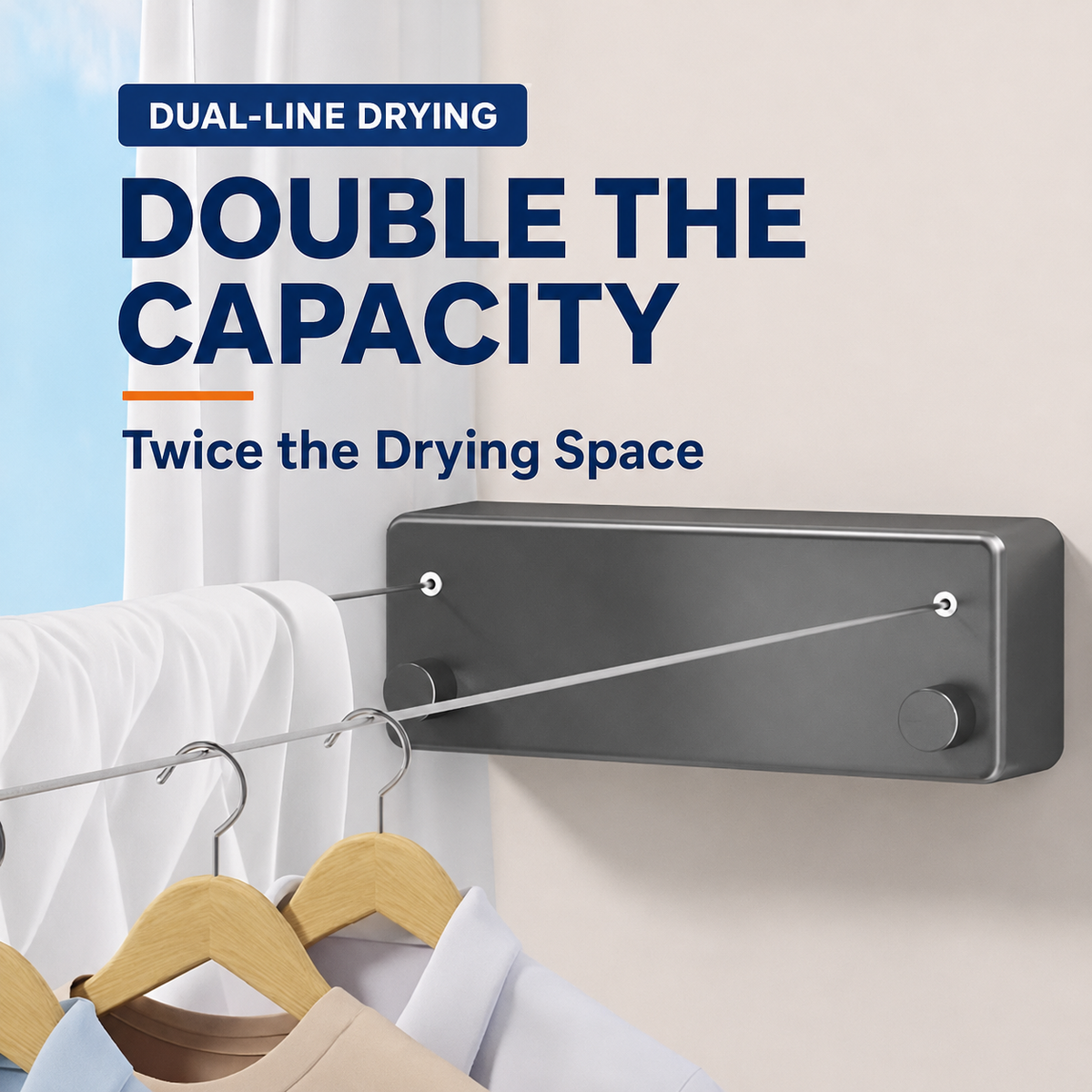 SpaceLine™ Pro – Dual Retractable Drying System