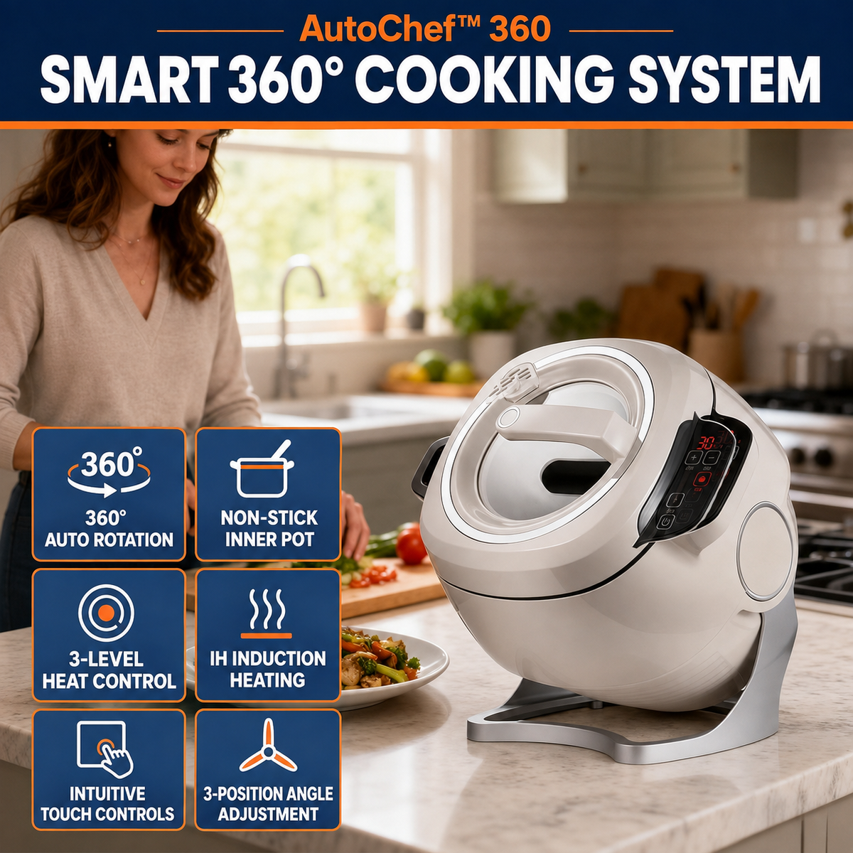 AutoChef™ 360 – Hands-Free Smart Cooking System