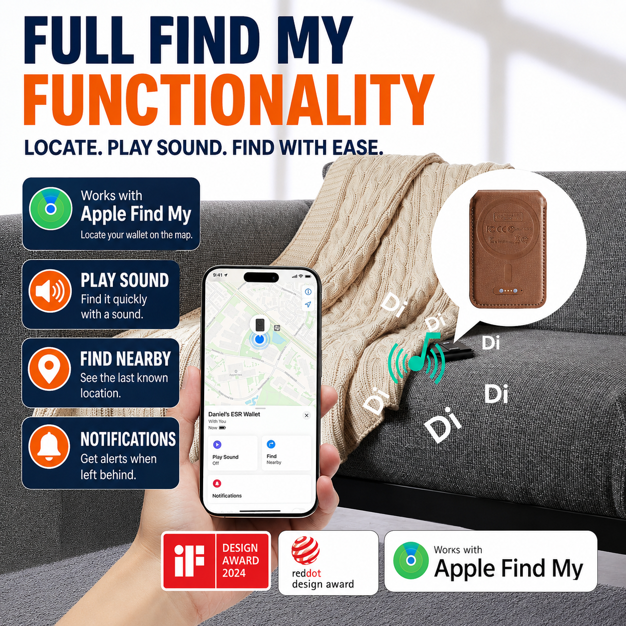 TrackVault™ Pro – Smart Magnetic Wallet with Find My