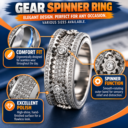 Gearora™ – Premium Mechanical Spinner Ring