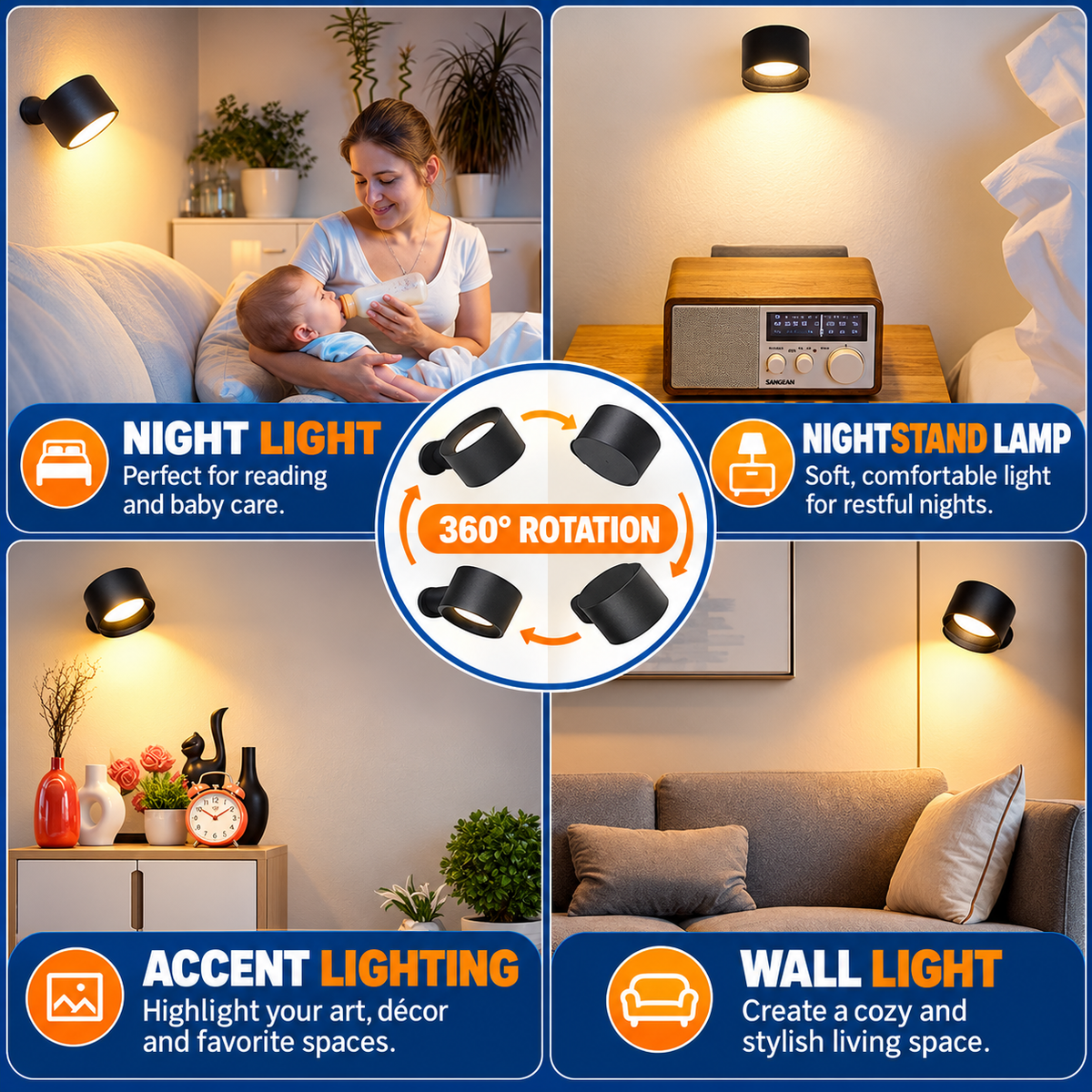Lumiora™ Wireless Magnetic Wall Light