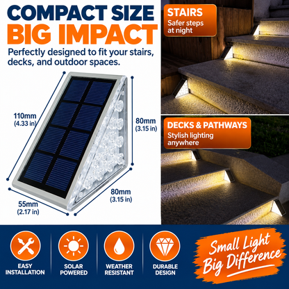Stepora™ – 4-Pack Solar Stair Lights