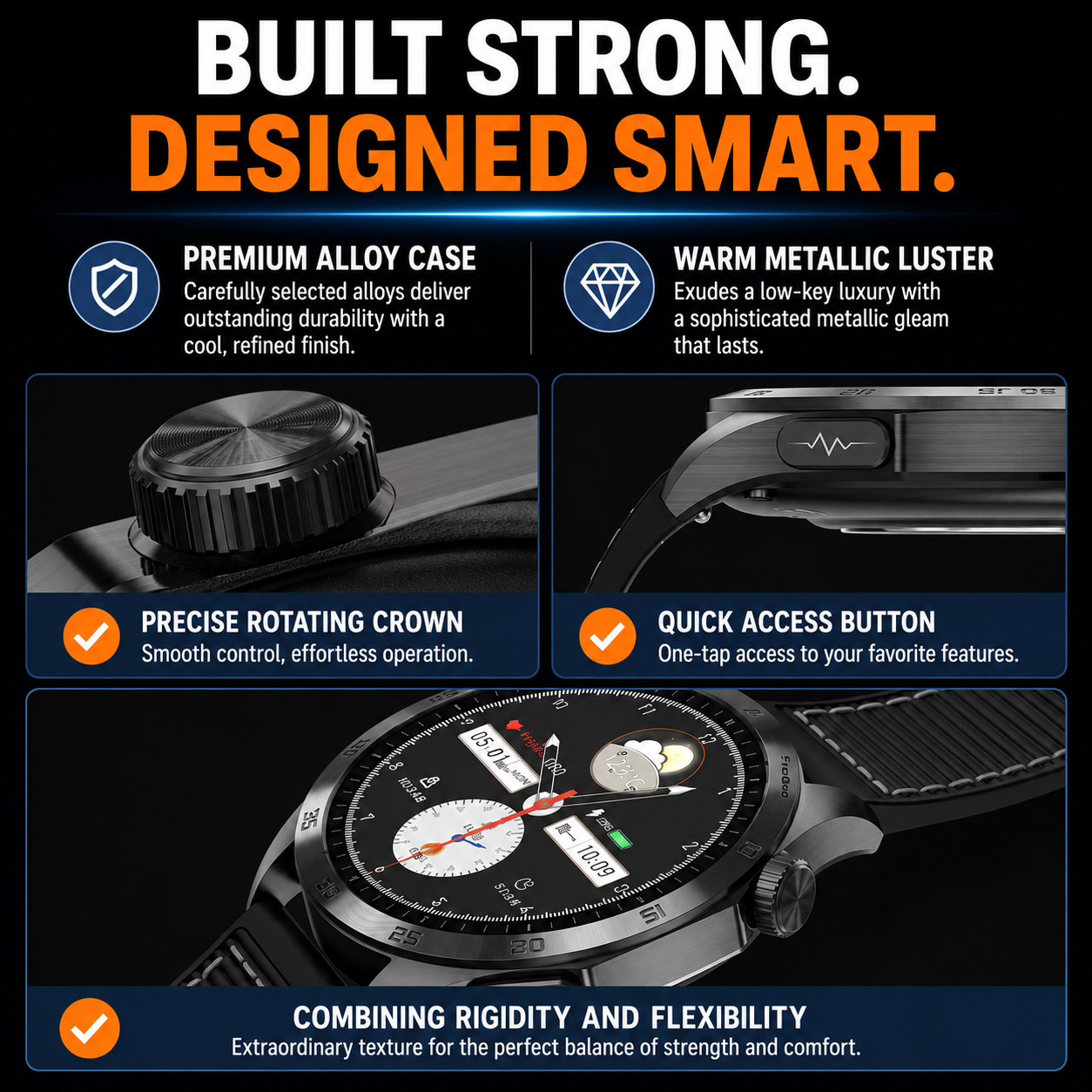 PulseGuard™ Pro AMOLED Smartwatch