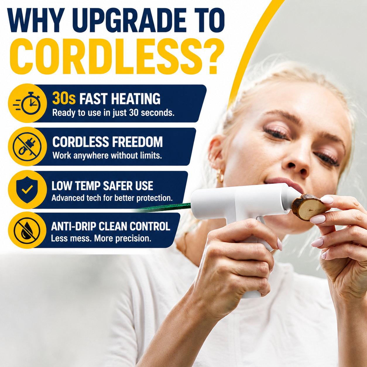 GlueNova™ Pro – Smart Cordless Glue Gun