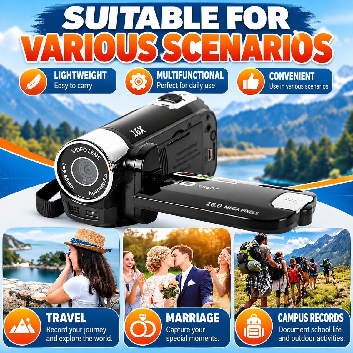 MemoCam™ – Pocket HD Memory Camcorder
