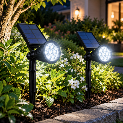 LumiDuo™ – 2-Pack Solar Landscape Spotlights