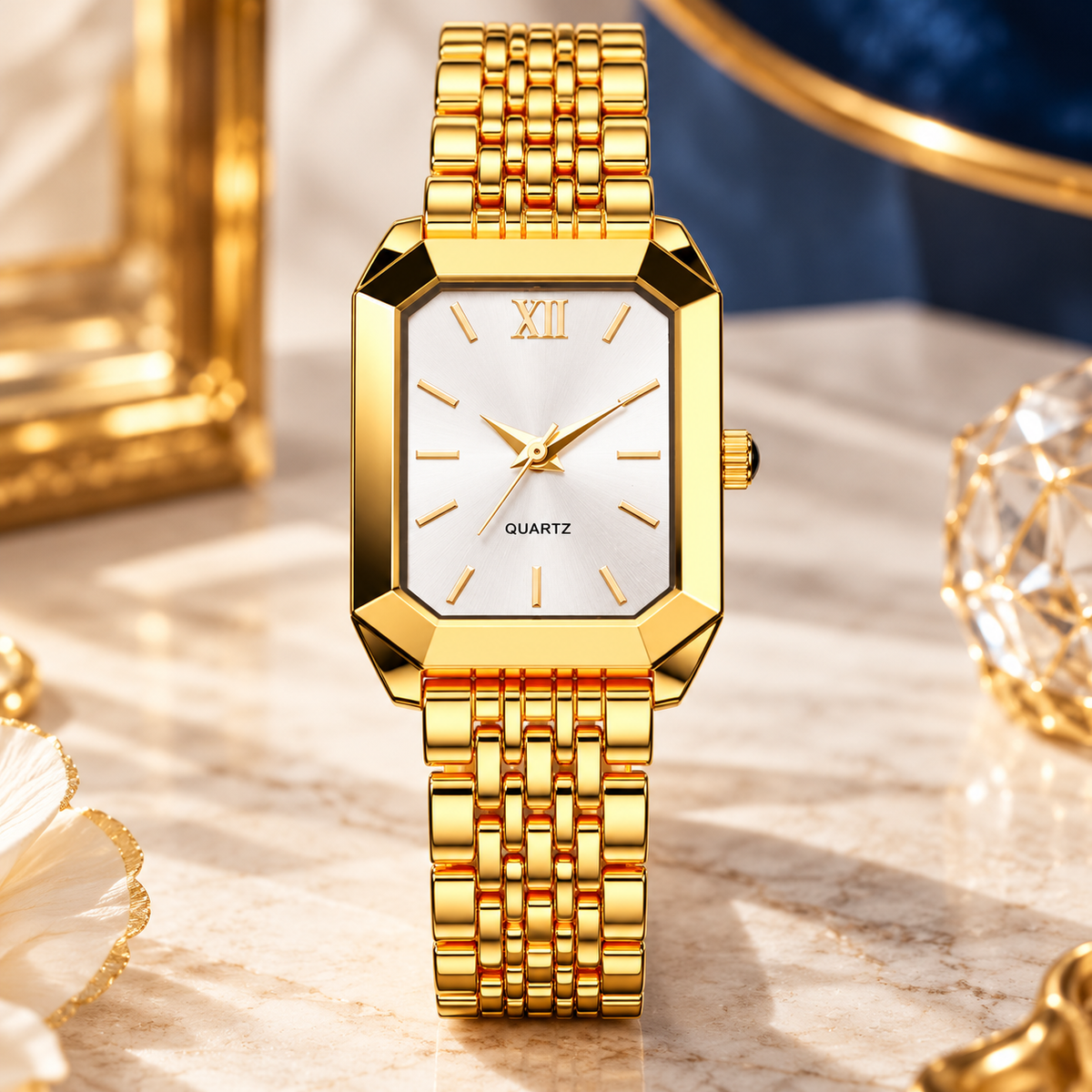 Elvora™ Elegant Rectangular Quartz Watch