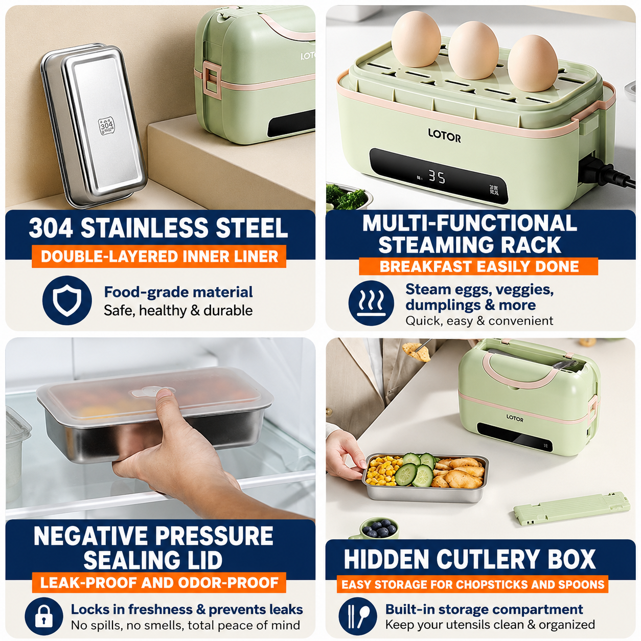 HeatNest™ Smart Lunch Cooker