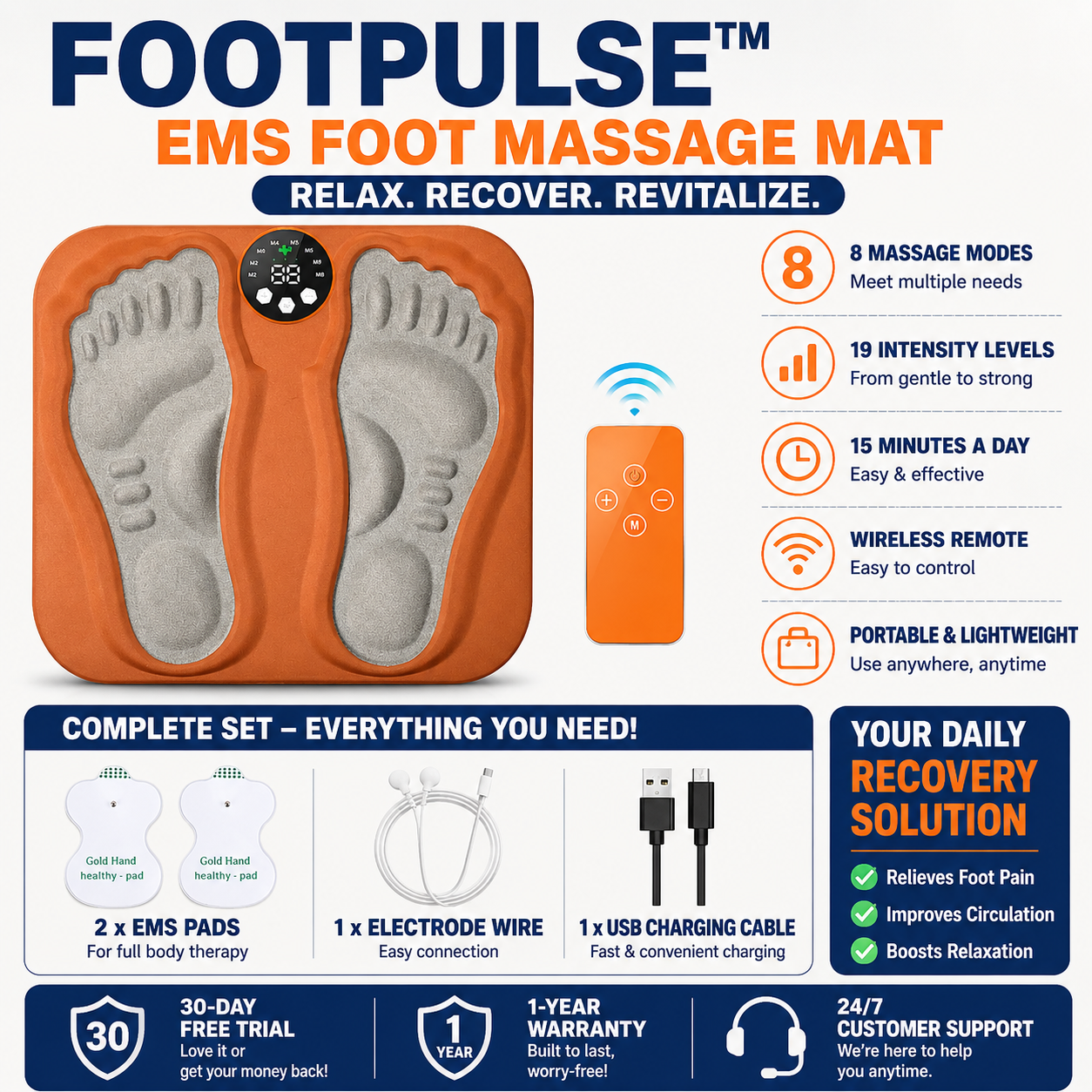 FootPulse™ EMS Recovery Mat