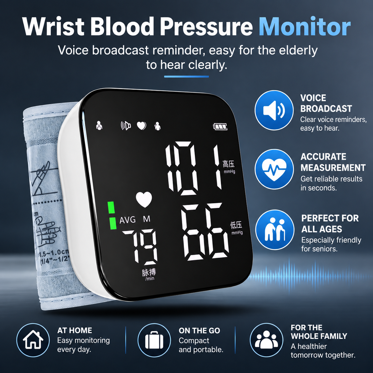 Pulseora™ – Smart Wrist Blood Pressure Monitor