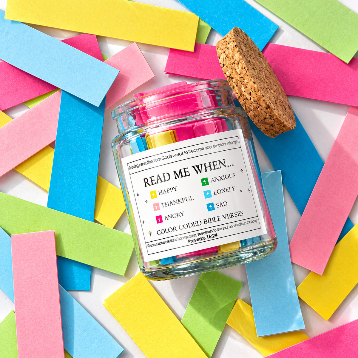 Verseora™ – Color-Coded Bible Verse Jar
