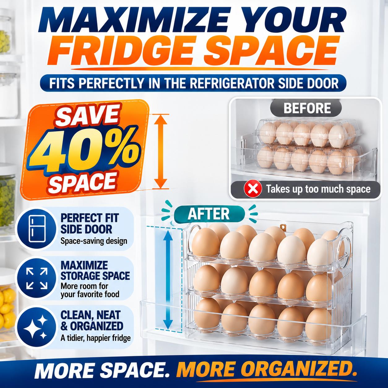 FreshNest™ Smart Egg Organizer