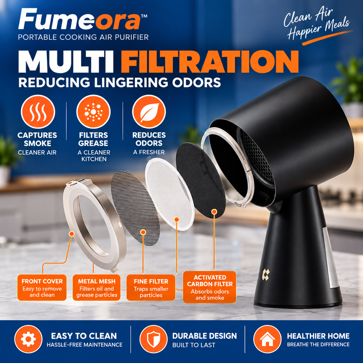 Fumeora™ – Portable Cooking Air Purifier