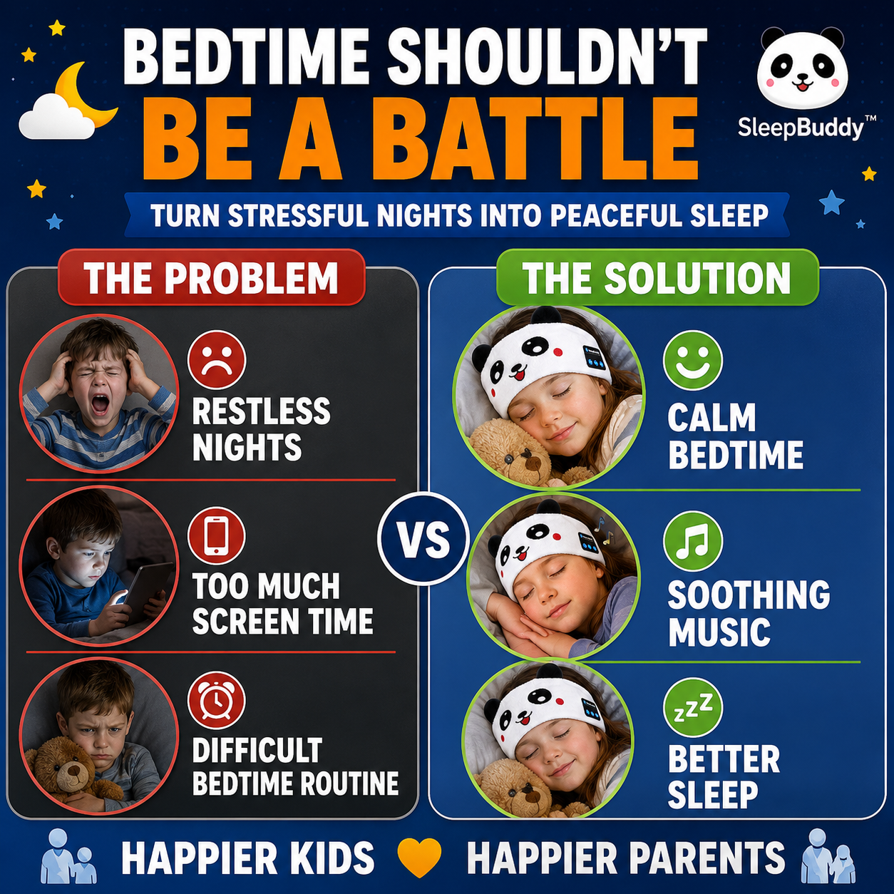 SleepBuddy™ Bluetooth Headband