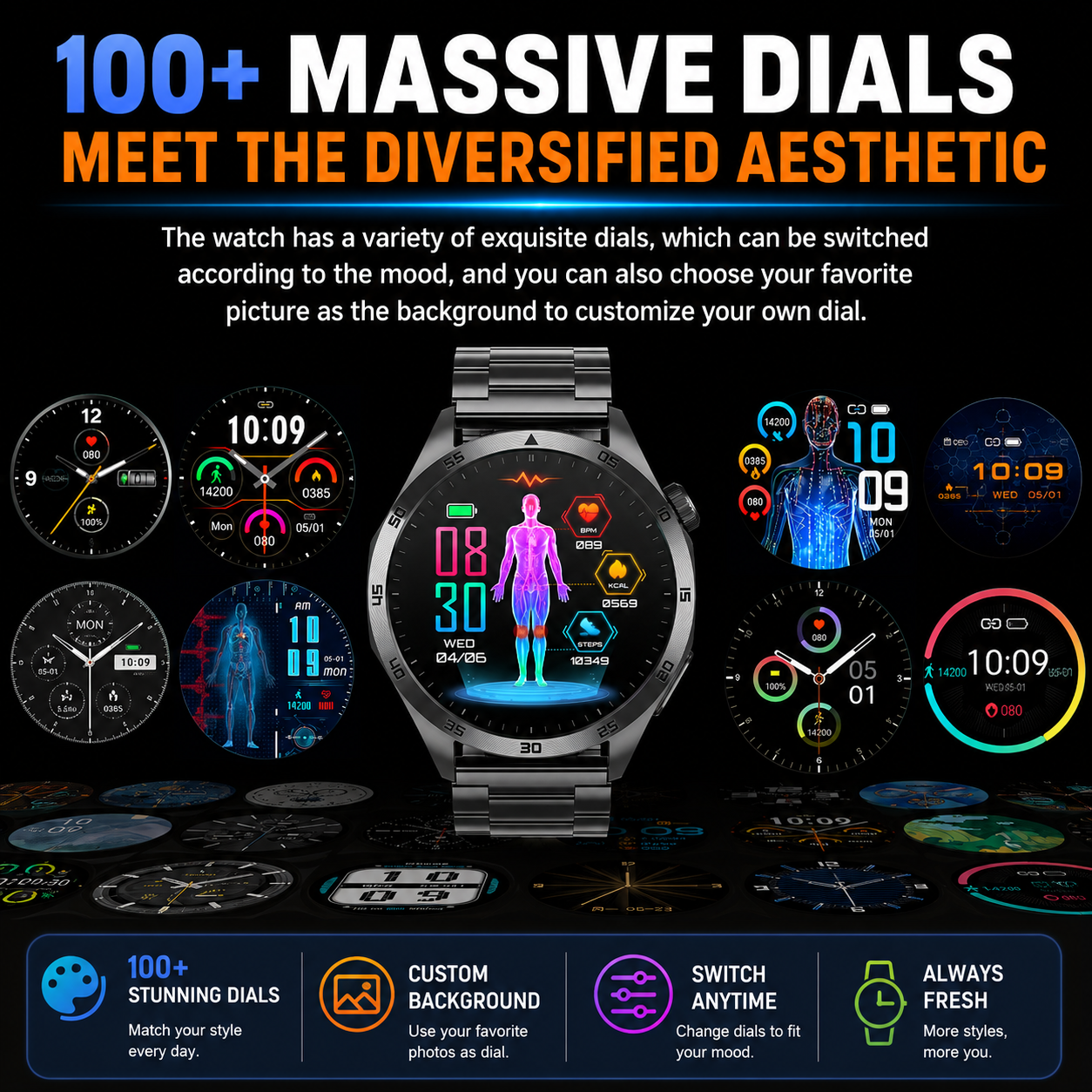 PulseGuard™ Pro AMOLED Smartwatch