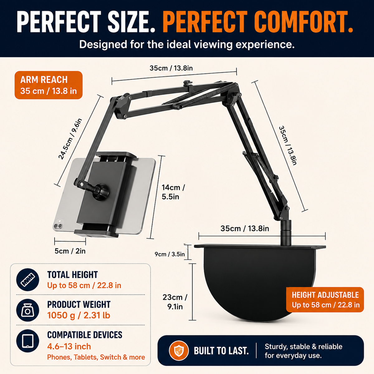 Flexora™ – Hands-Free Comfort Stand