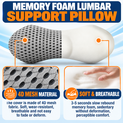 Lumbora™ Ergonomic Memory Foam Lumbar Support