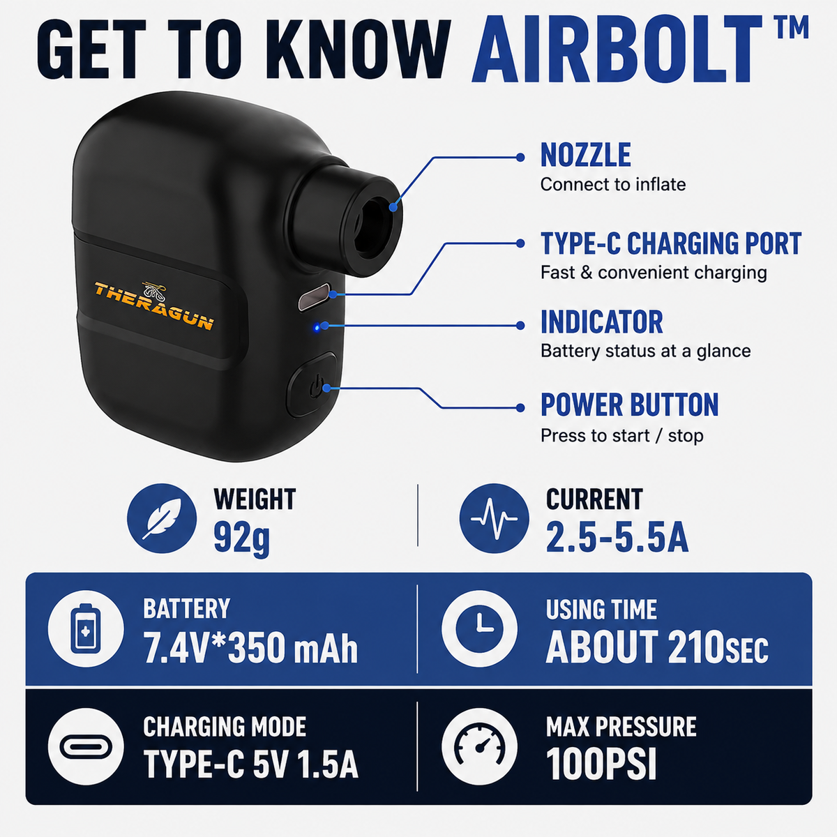 AirBolt™ Pocket Electric Bike Inflator