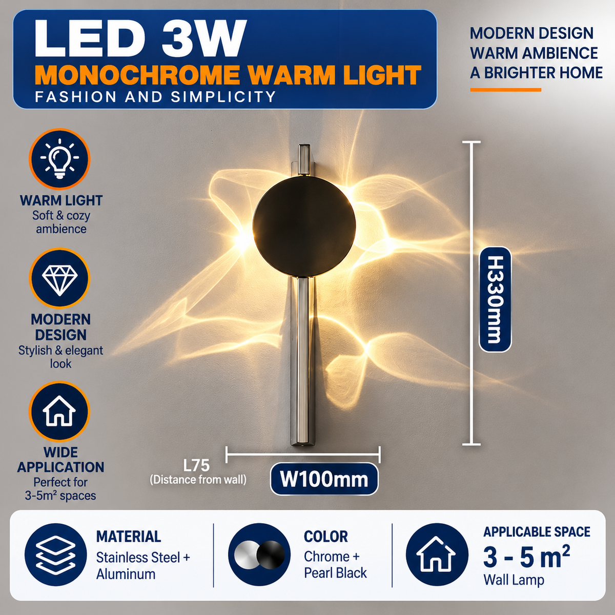 LumiWave™ – Artistic Wall Light