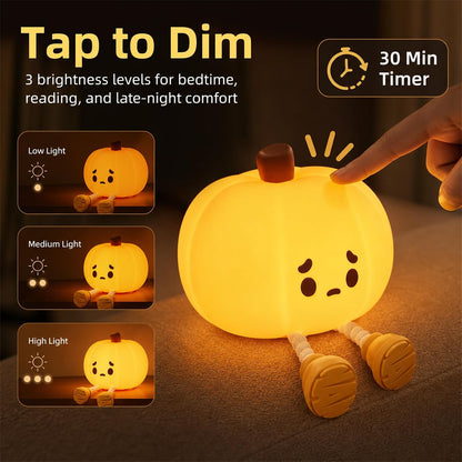 PumpkinGlow™ – Cozy Silicone Night Light
