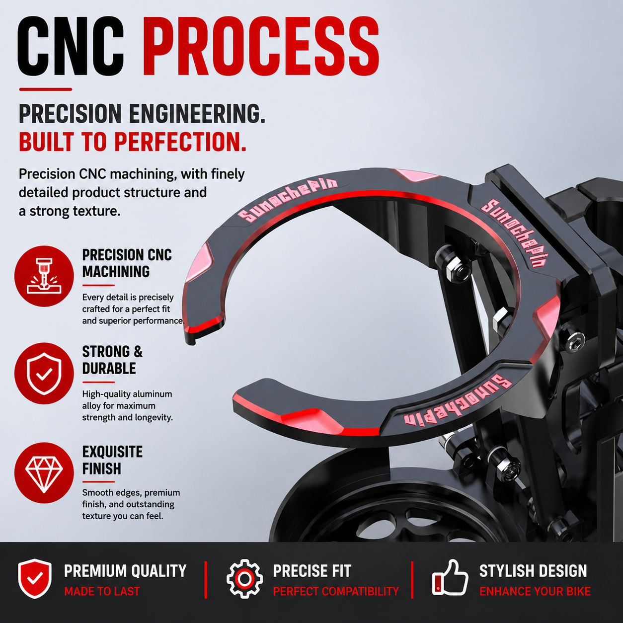 RideGrip™ Pro CNC Cup Holder