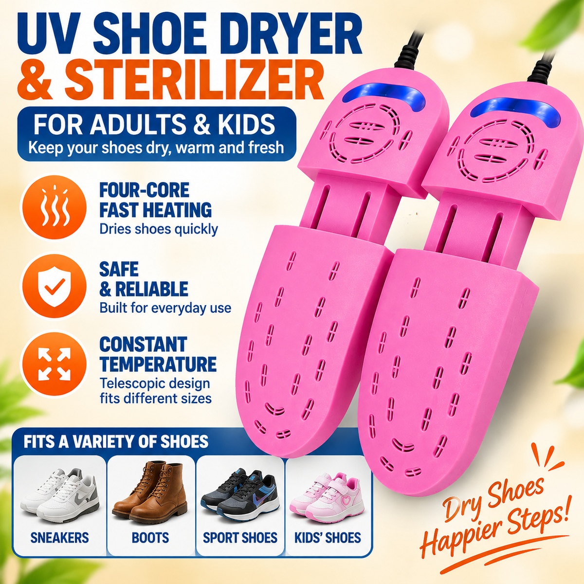 DryGuard™ – Shoe Dryer & Deodorizing System