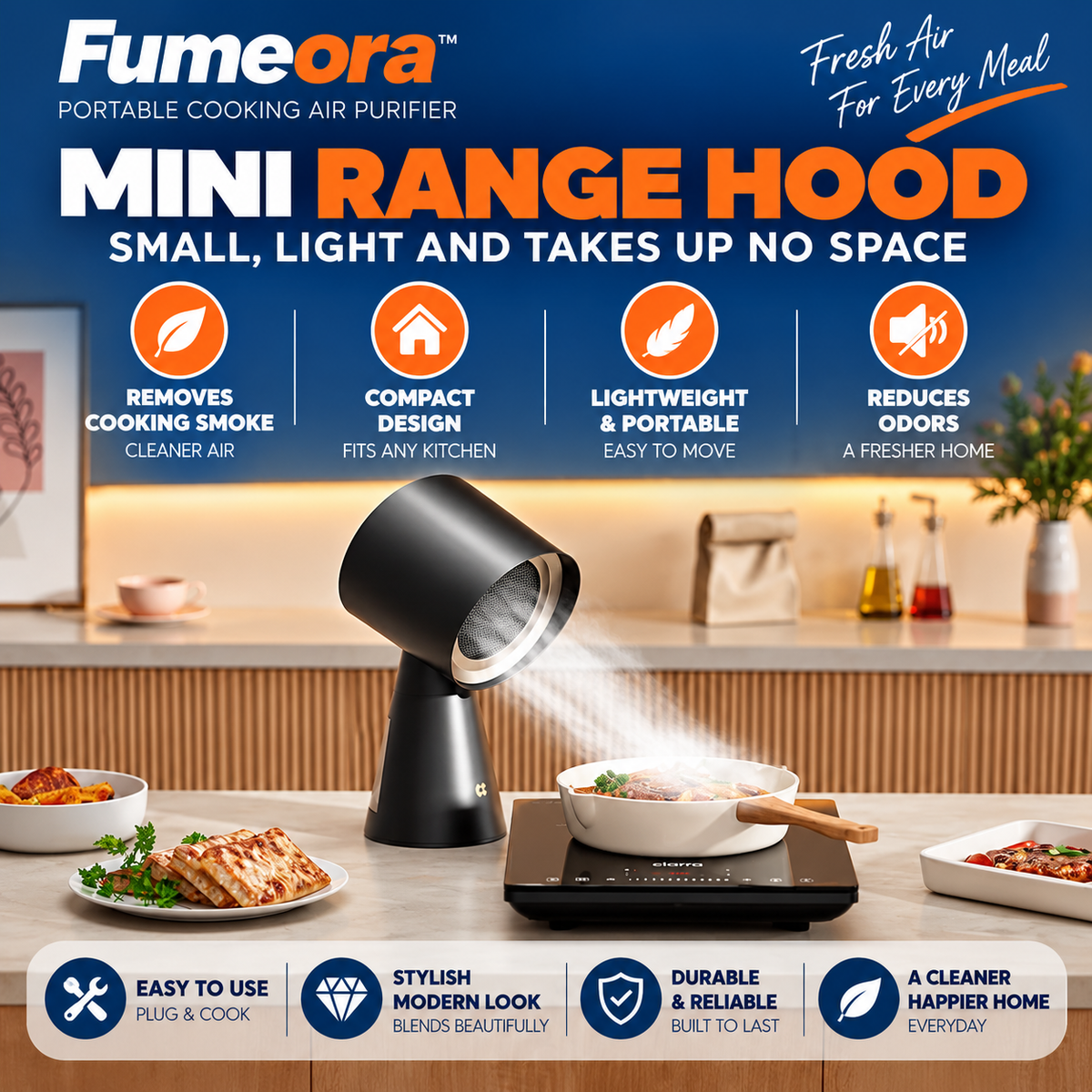 Fumeora™ – Portable Cooking Air Purifier