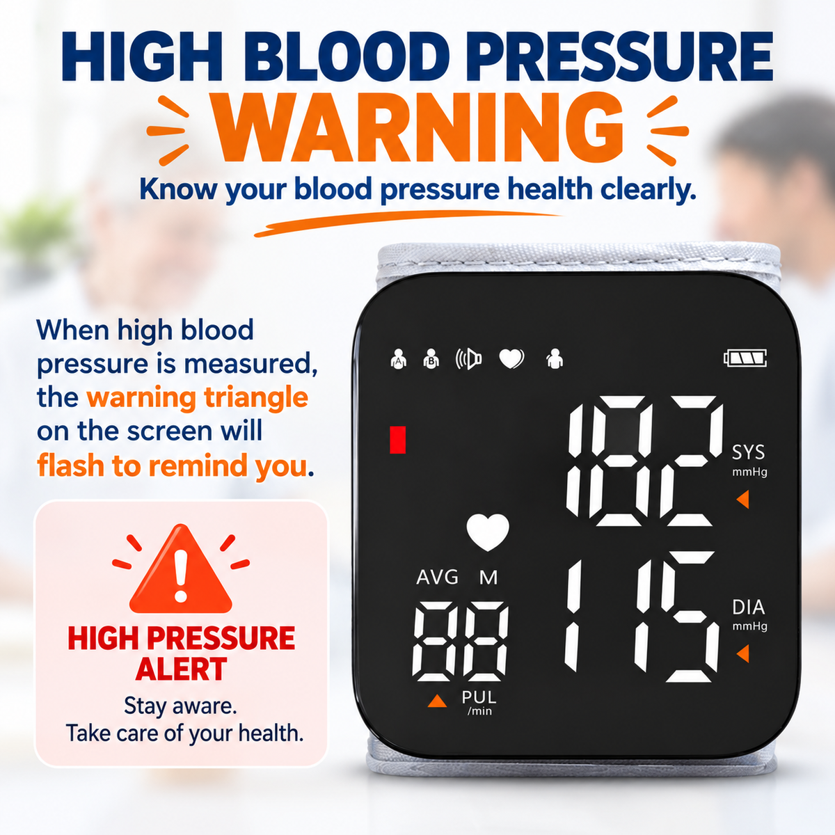 Pulseora™ – Smart Wrist Blood Pressure Monitor