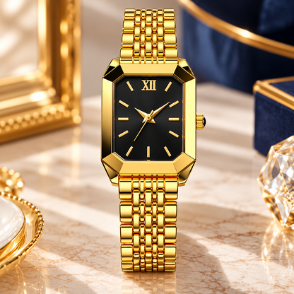 Elvora™ Elegant Rectangular Quartz Watch