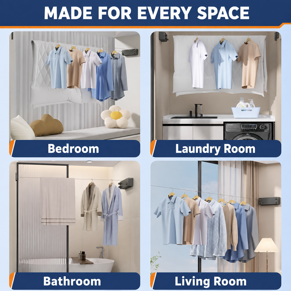 SpaceLine™ Pro – Dual Retractable Drying System
