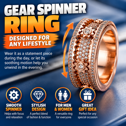 Gearora™ – Premium Mechanical Spinner Ring