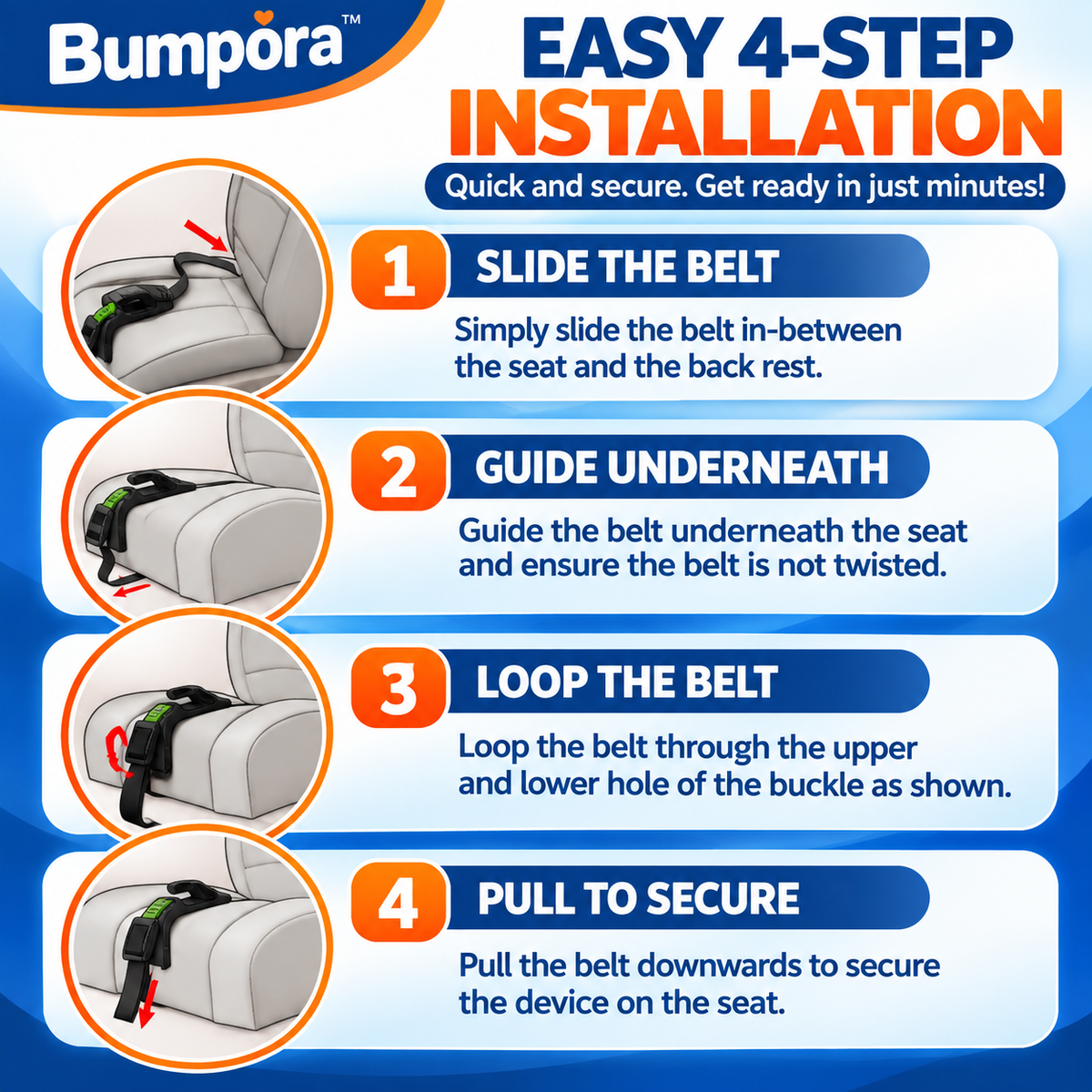 Bumpora™ Pregnancy Seat Belt Comfort Adjuster