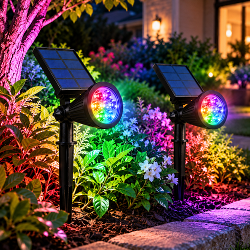 LumiDuo™ – 2-Pack Solar Landscape Spotlights