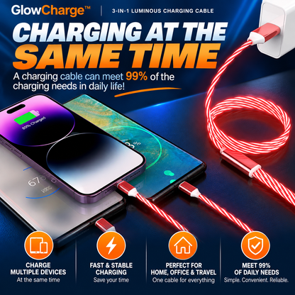 GlowCharge™ – 3-in-1 Luminous Charging Cable