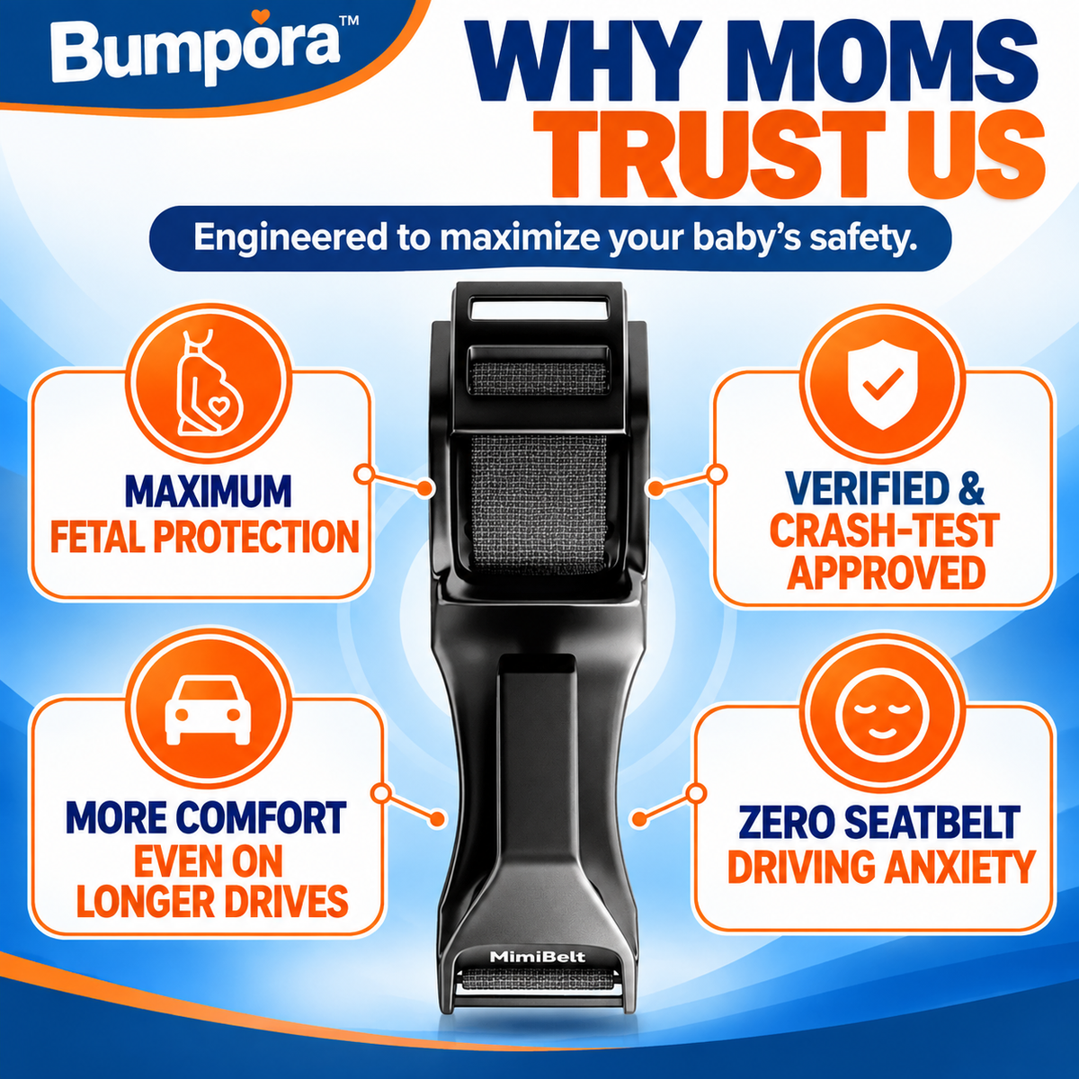 Bumpora™ Pregnancy Seat Belt Comfort Adjuster